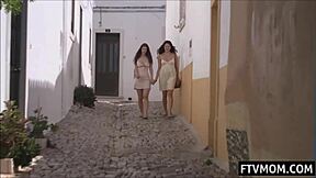Francesca Dicaprio and Stella Cox Peeing in Public! Shocking French Milf Street Flashing!