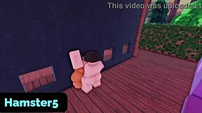 Roblox futa delivers intense blowjob through gloryhole