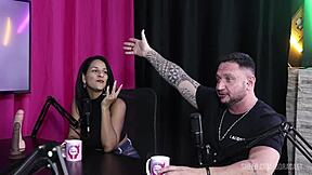 i saw two tattooed babes with tits out moaning during handjob and pussy fucking in outdoor bdsm casting