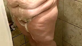 yo, caught my curvy bbw wife washing in the shower