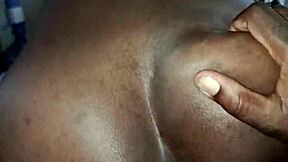 African wife rides monster cock in reverse