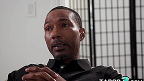 HOT MILF MASSEUSE ANDI AVALON RELAXES ON HER CLIENT'S BIG BLACK OILY COCK