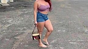 Pretty Girl Swallows Huge Cum After Wet Blowjob On Street