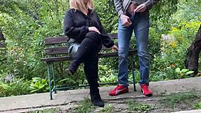 Mother in Law Teases with Her Hairy Charm and Control