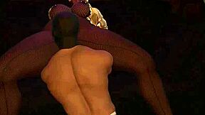 Ebony MILF deepthroats cock at club?