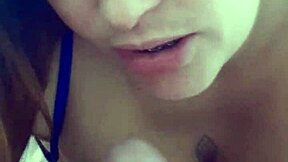 Wife admits cheating on husband, he gets so horny he ejaculates on her tits!