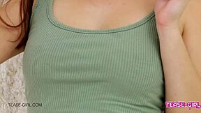 This petite brunette teen is super hot during her casting interview, showing off everything