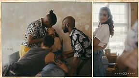 Hardwerk Triptychon in Passionate Orgy Missionary Beaver Cowgirl Hairy Blowjob Clothes Ripped Sensual Double Penetration