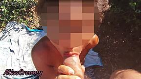 Френска момиче смуче непознат на гол гръцки плаж публично с кумуляция от Misscreamy