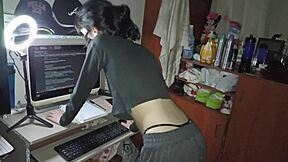 i can't believe how hot alubna is while getting pounded during chores.