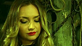 I moan as pale lesbian slave with big tits gets fingered