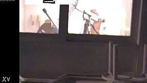 Latina Caught Fucking Hard On Hidden Cam At Balcony Party