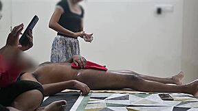 Happy Ending Spa Massage Infront Of Customer Lady