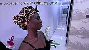 ebony maid receives facial from horny boss
