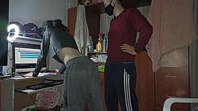 i can't believe how hot alubna is while getting pounded during chores.