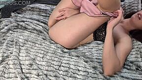 Horny white girl moans, 'Fingering my wet tight pussy feels amazing!'