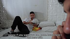 Latina With Perfect Tits Enjoys Two Huge Cocks!