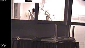 Latina Caught Fucking Hard On Hidden Cam At Balcony Party