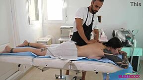 Busty married milf teacher gets huge cock massage on wedding day