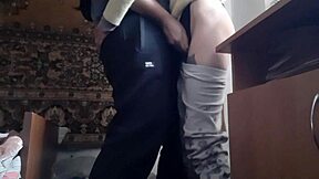 Unbelievable! Our gentle lesbian sex turns hard with spanking and pussy licking.