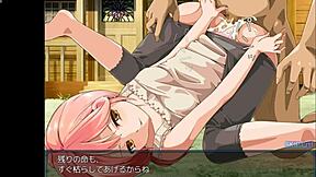 Playing with the incubus in hentai anime