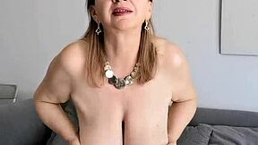 Busty Hot Granny in Lingerie Seduces and Satisfies Pussy with Skilled Fingering