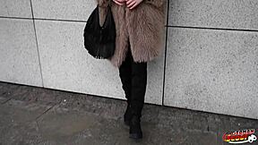 Skinny tall german redhead ginger soley summer in first time porn casting with sloppy muff diving and doggystyle!