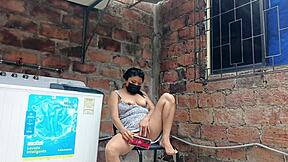 My Slutty Neighbor Flashes Pussy Under Dress While Shaking Ass in Garden