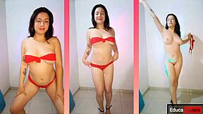 Lauxnow striptease teasing you perfect tits dancing heels taboo humiliation student ass beautiful big natural tits clothes ripped spanish sexy