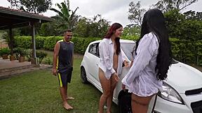 A Pair Of Latinas Use Their Big Asses To Attract Clients And Then Fuck Them - Melany Latina