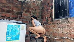 My Slutty Neighbor Flashes Pussy Under Dress While Shaking Ass in Garden