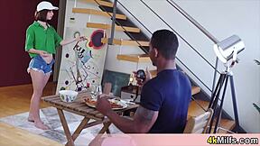 Hypno trick fills pizza delivery pussy