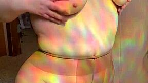 joan day flaunts curvy body in see-through leggings