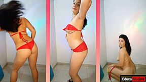 Lauxnow striptease teasing you perfect tits dancing heels taboo humiliation student ass beautiful big natural tits clothes ripped spanish sexy