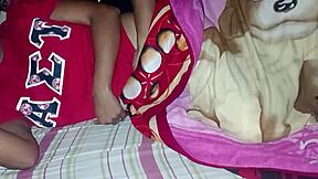 This taboo first time pounding my pregnant nuera's wet pussy is so hot. Clothes ripped and monster cock involved! 😈