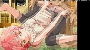 Playing with the incubus in hentai anime