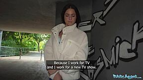 Public Agent catches Spanish teen 18+ for outdoor POV action