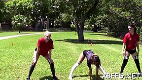 teens play with concupiscent snatches in group fun