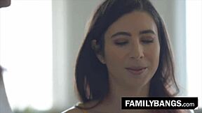 I can’t believe we’re spitting cream in sister’s mouth in the kitchen!