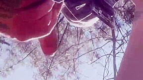 Real behind the scenes, amateurs capture outdoor deepthroat blowjob with monster cock leading to facial cumshot