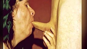 The goat is taking a long object deep in her throat