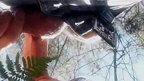 Real behind the scenes, amateurs capture outdoor deepthroat blowjob with monster cock leading to facial cumshot