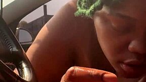 big daddy chevy impala deepthroats and rides for sloppy blowjob cum in mouth