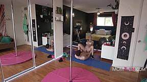 Pole Dancing Pounding Parker Ambrose In Workout