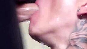 Vilja Delivers Sloppy Deepthroat with Spitting