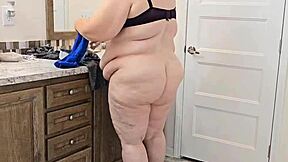 big ass boss lets janitor eat her pussy after removing panties.