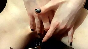 pink teen 18+ says, 'this is one of my first videos, sorry for the quality' while bound in tight pussy masturbation