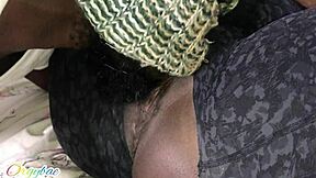 milf gets straight hot 100 strokes from big black cock.