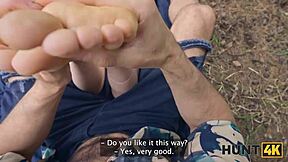 hunt4k russian whore got the best sex and feet massage ever in public