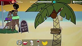 Fuckerman dominates at the beach with big tits and ass